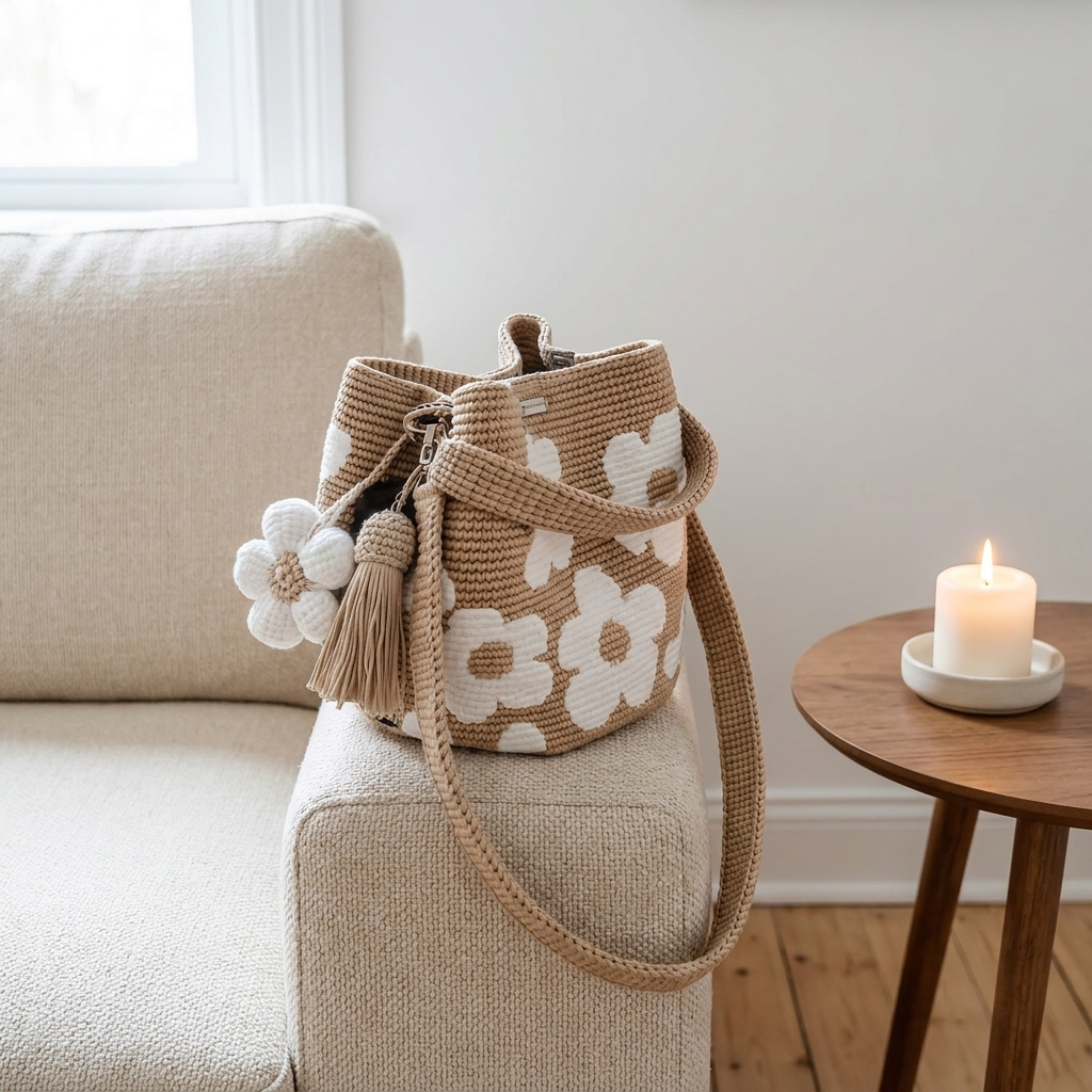 Crochet Flower Bag by June