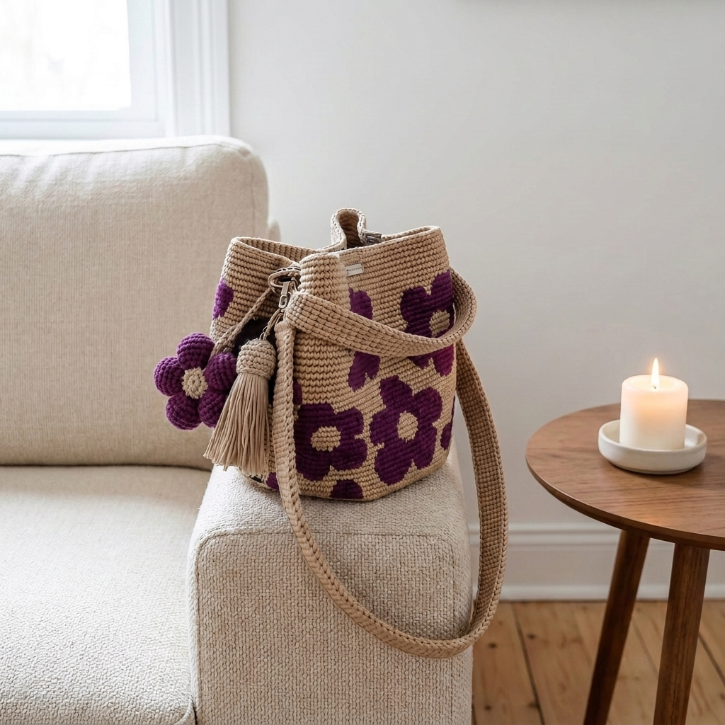 Crochet Flower Bag by June